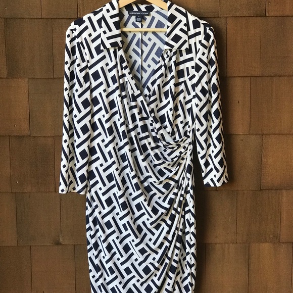 American Living Dresses & Skirts - Navy and White Geometric Dress
